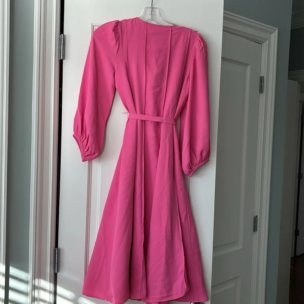 Vibrant, peony pink Ann Taylor spring dress - Picture 6 of 7